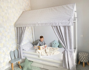CANOPY bed, Montessori bed canopy, bed curtains, Montessori house, bed canopy curtains full, canopy bed curtains, play tent, bed baldachin