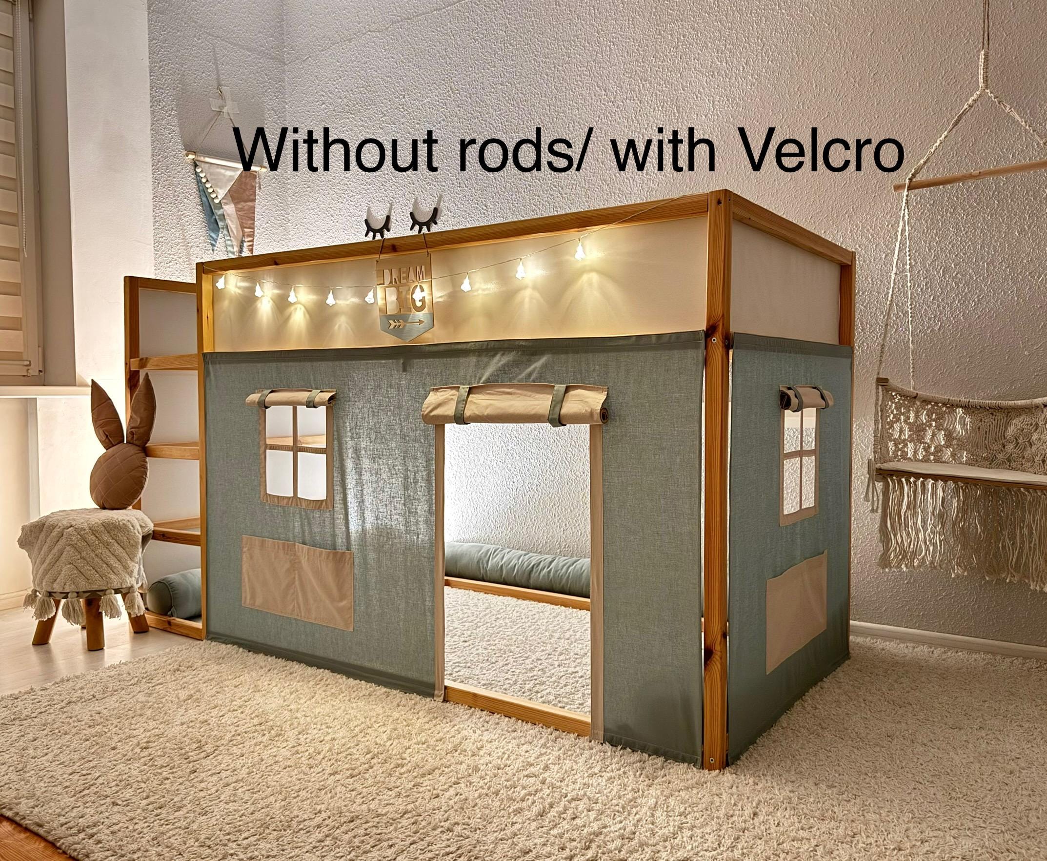 Ikea kura curtains, kura curtains, bed canopy, Ikea kura bed, Ikea kura bunk curtain, canopy bed house, canopy bed, curtains with Velcro
