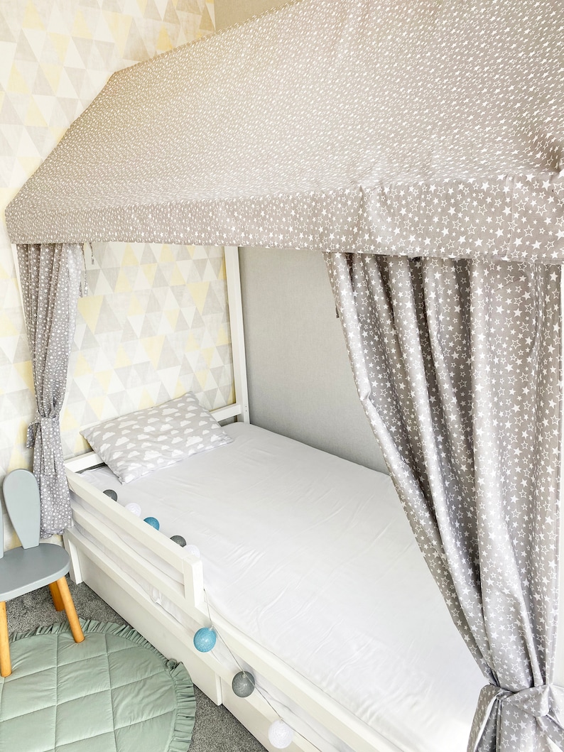 CANOPY Bed Montessori Bed Canopy Bed Curtains Montessori Etsy