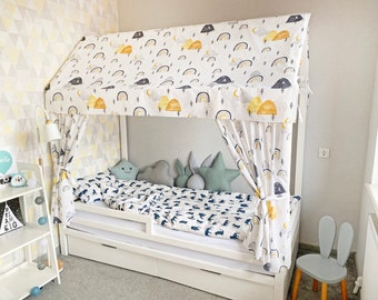 CANOPY bed, Montessori bed canopy, bed curtains, Montessori house, bed canopy curtains full, canopy bed curtains, play tent, bed baldachin