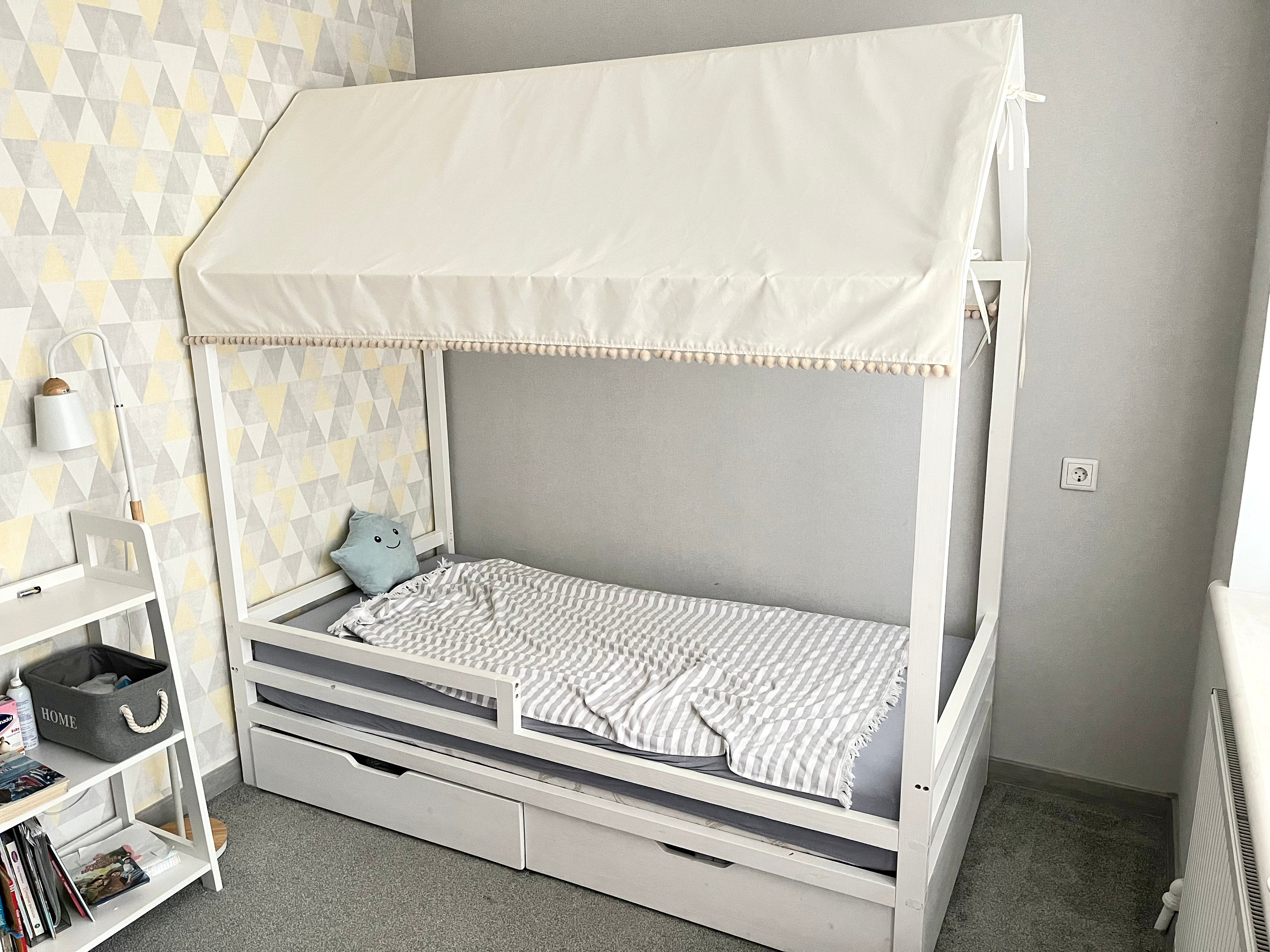 Tetto per letto a casa, Baldacchino, tetto per casa Montessori, tetto a baldacchino per letto, tenda da gioco, baldacchino per letto
