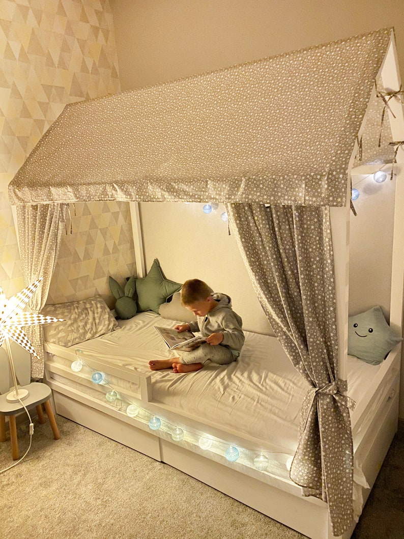 CANOPY Bed Montessori Bed Canopy Bed Curtains Montessori Etsy