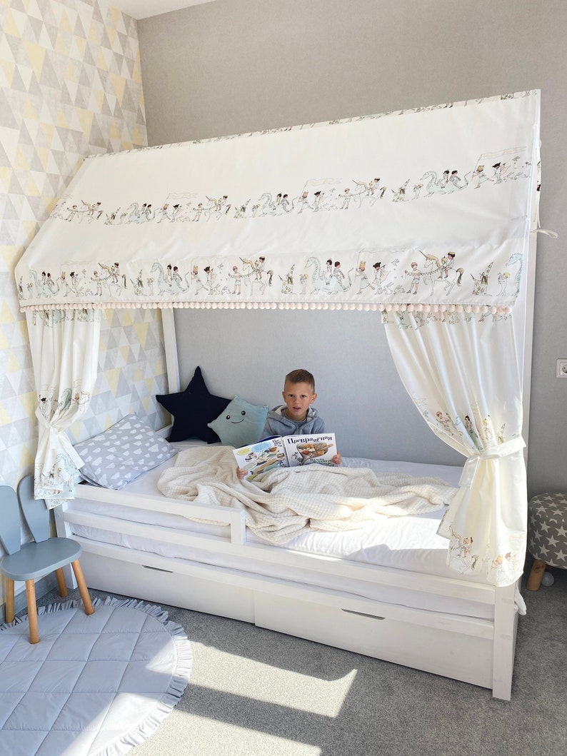 CANOPY Bed Montessori Bed Canopy Bed Curtains Montessori Etsy