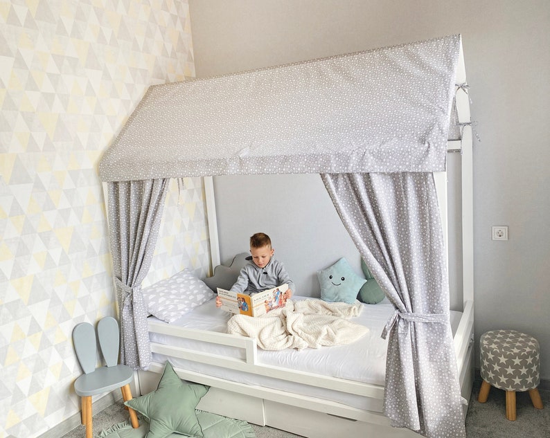 CANOPY Bed Montessori Bed Canopy Bed Curtains Montessori Etsy