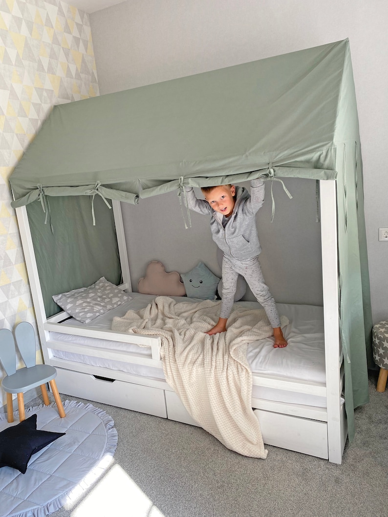 CANOPY Bed Montessori Bed Canopy Bed Curtains Montessori Etsy