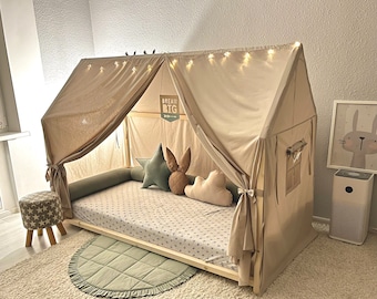 CANOPY for HOUSE BED, Montessori bed canopy, bed curtains, Montessori house,house bed canopy, canopy bed curtains, play tent, bed baldachin