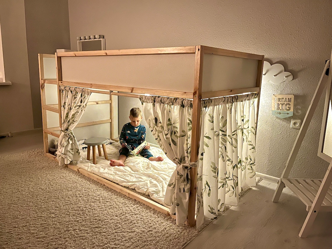 Ikea Kura Curtains Kura Curtains Bed Canopy Ikea Kura Bed Etsy UK