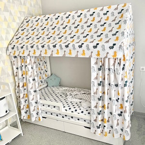 CANOPY bed, Montessori bed canopy, bed curtains, Montessori house, bed canopy curtains full, canopy bed curtains, play tent, bed baldachin
