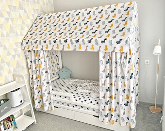CANOPY bed, Montessori bed canopy, bed curtains, Montessori house, bed canopy curtains full, canopy bed curtains, play tent, bed baldachin