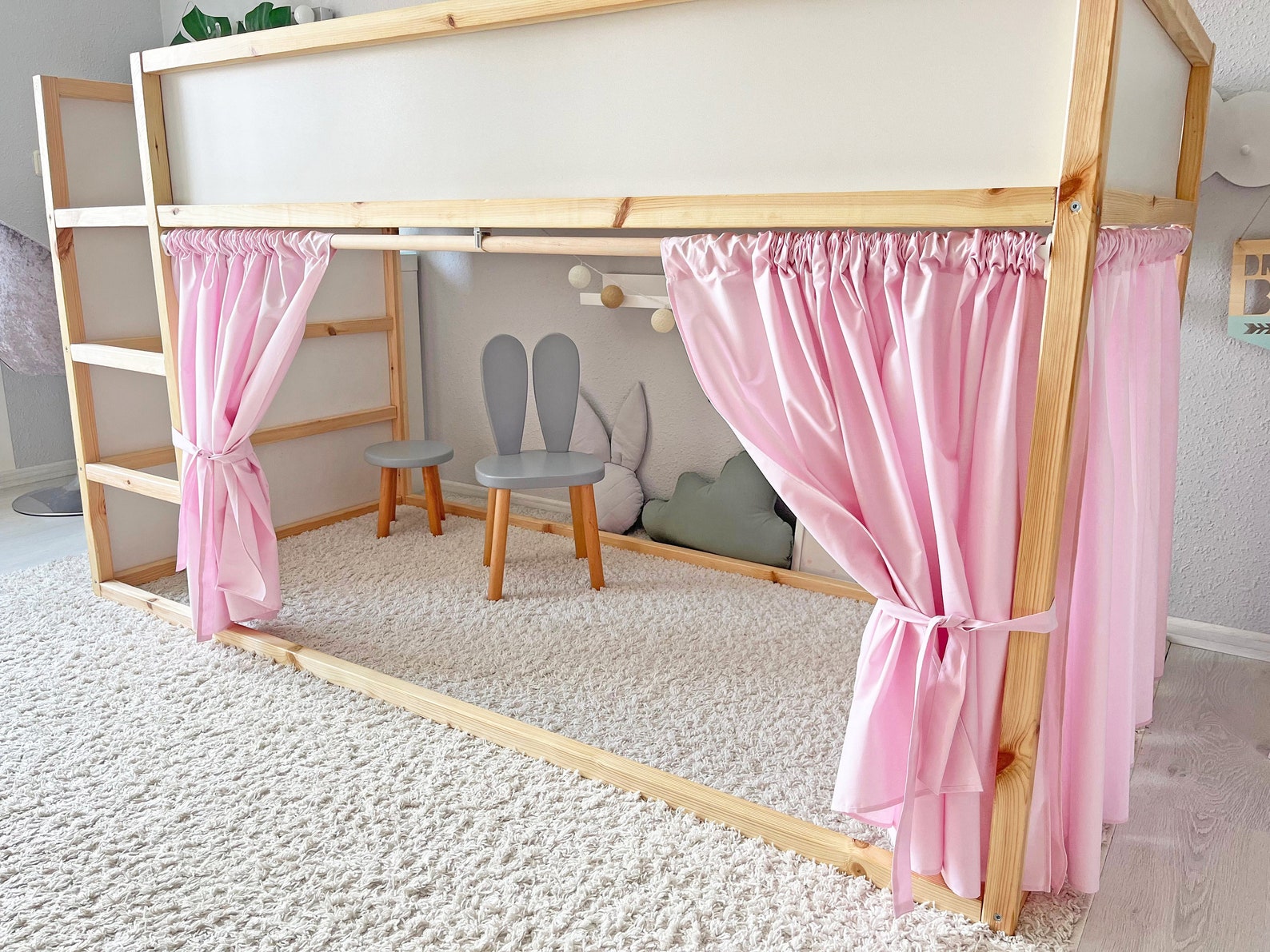 Ikea Kura Curtains Kura Curtains Bed Canopy Ikea Kura Bed Etsy