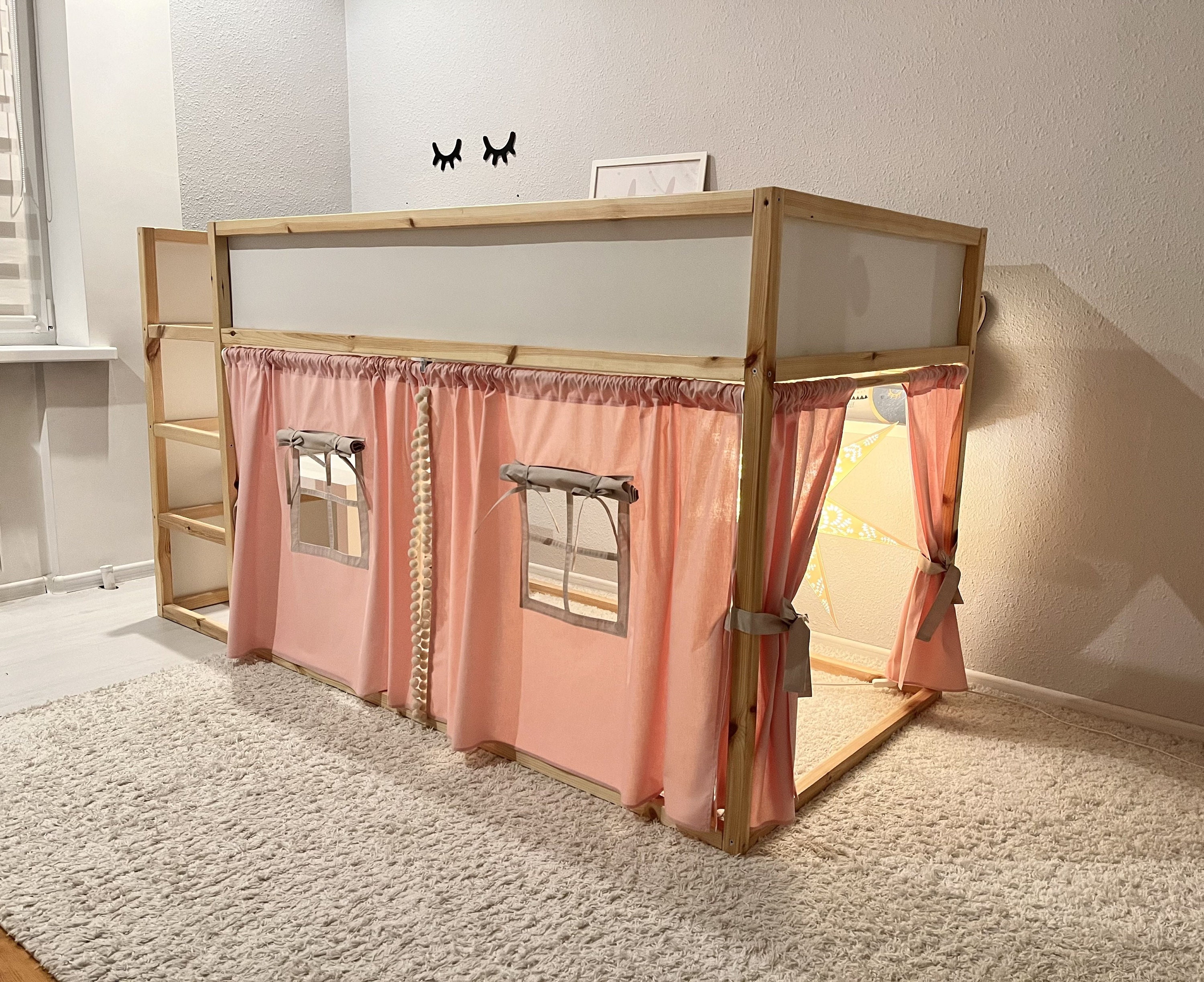 Ikea Kura Curtains Kura Curtains Bed Canopy Ikea Kura Bed Etsy Canada