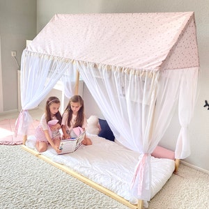 Canopy bed, Montessori bed, children play tent, house bed canopy, baldachin, bed tent, bed teepee, house bed, Montessori canopy, kura bed