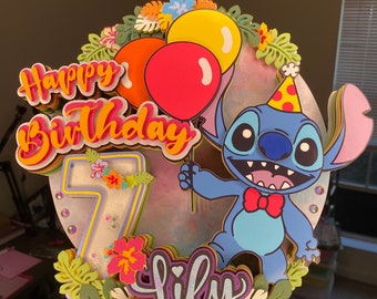 Stitch Geburtstag Cake Topper: Lilo & Stitch Party Dekor