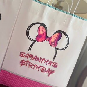Minnie Mouse party favor bags, Mickey Mouse party favor bags, Minnie Mouse favor bags, Mickey Mouse favor bags, Minnie Mouse Candy Bags