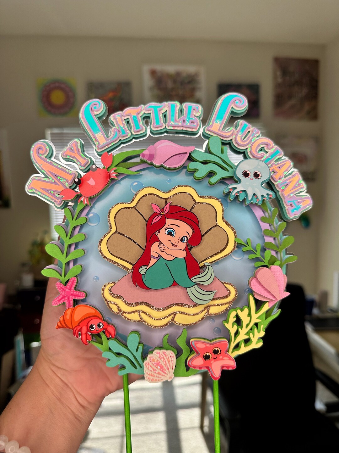 Little Mermaid Cake Topper, Little Mermaid Birthday Party, Little ...