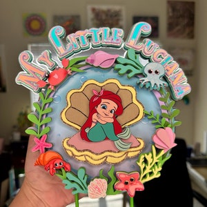 Little Mermaid Cake Topper, Little Mermaid Birthday Party, Little Mermaid Party, Little Mermaid Decorations, Little Mermaid Theme