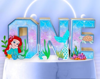Baby Ariel 3D Letter Set: Mermaid Party Decor