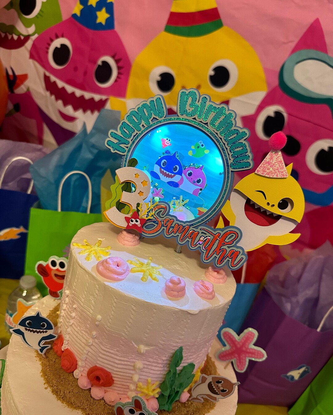 Shark Cake Topper, Shark Birthday Party, Shark Decorations, Shark Theme