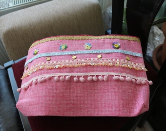 Handbag , Linen , Fancy , Zipper , Gift , Handmade