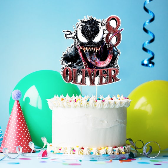 Topper de pastel venom imprimible topper de pastel de fiesta pastel venom Topper de pastel venom imprimible topper de pastel de fiesta
