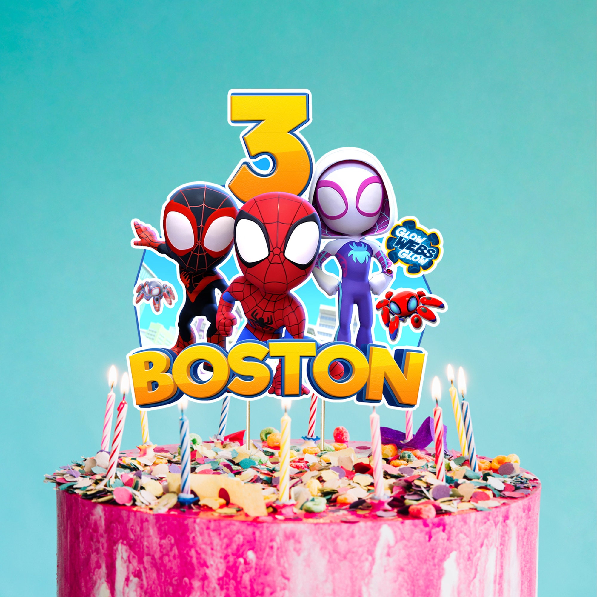 Spidey stampabile e i suoi fantastici amici Cake Topper, Topper torta festa  di compleanno di Spidey, Festa di compleanno di Spidey per bambini, Solo  file digitale -  Italia