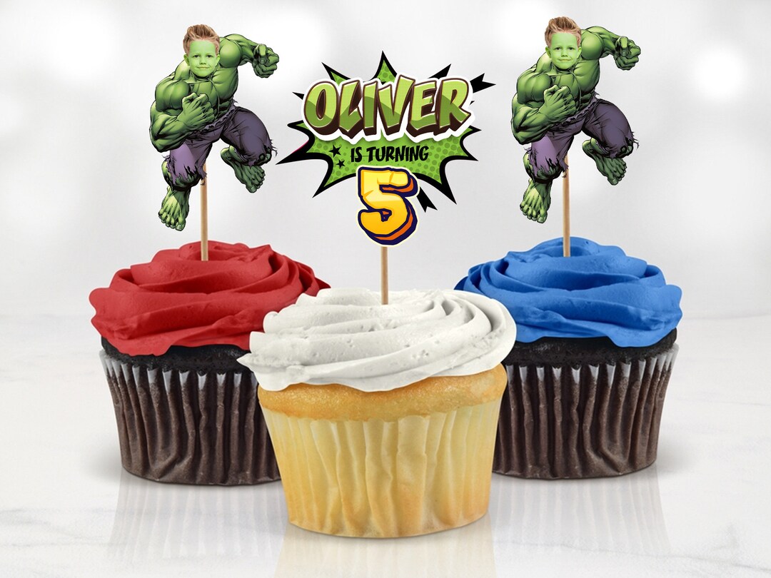 Printable Hulk Custom Photo Cupcake Topper Personalised Hulk Cupcake Topper Hulk Birthday Cake Printable Hulk Custom Photo Cupcake Topper Personalised Hulk Cupcake Topper Hulk Birthday Cake