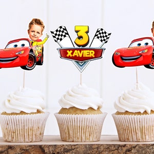Printable Cars Custom Photo Cupcake Topper, Personalised Cars Cupcake ...