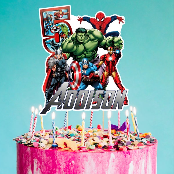 Printable Avengers Cake Topper,Avengers Birthday Party Cake Topper,Birthday Party for Kids,Avengers Cake Decoration,Avengers Party, Digital