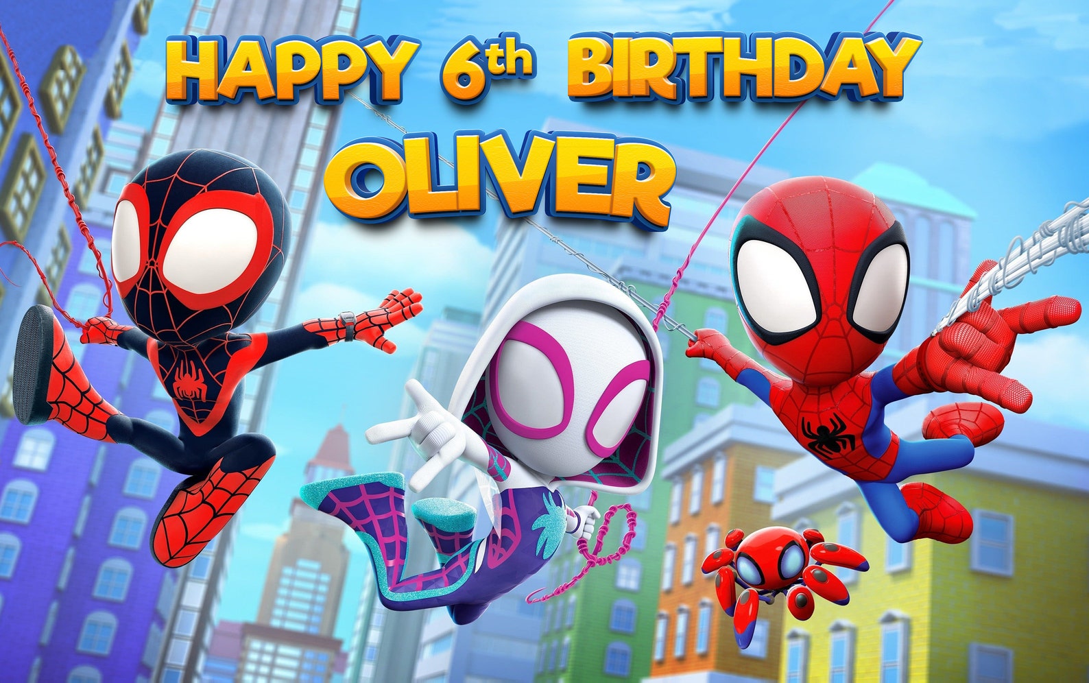 Personalized Spiderman Birthday Banner - Custom Name & Photo Party Decor From UK