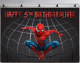 Spiderman Party Backdrop, Kids Spiderman Backdrop,Spiderman Backdrop,Spiderman  Birthday Decoration,Kids Birthday Party Backdrop Digital