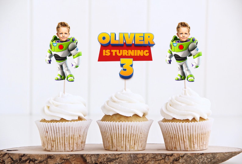 Printable Buzz Lightyear Custom Photo Cupcake Topper - Etsy