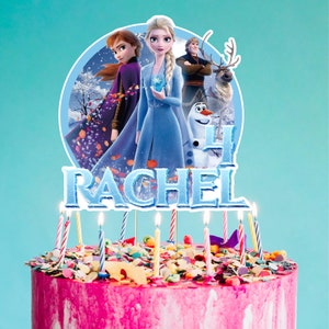 Printable Elsa Cake Topper, Frozen Elsa Birthday Party Cake Topper ...