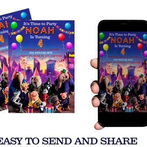 Sing 2 Invitation Sing 2 Birthday Invitation Sing 2 - Etsy