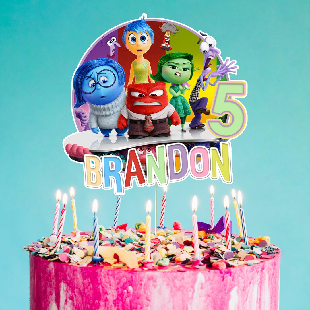 Printable Inside Out 2 Cake Topper, Inside Out 2 Birthday Cake Topper ...