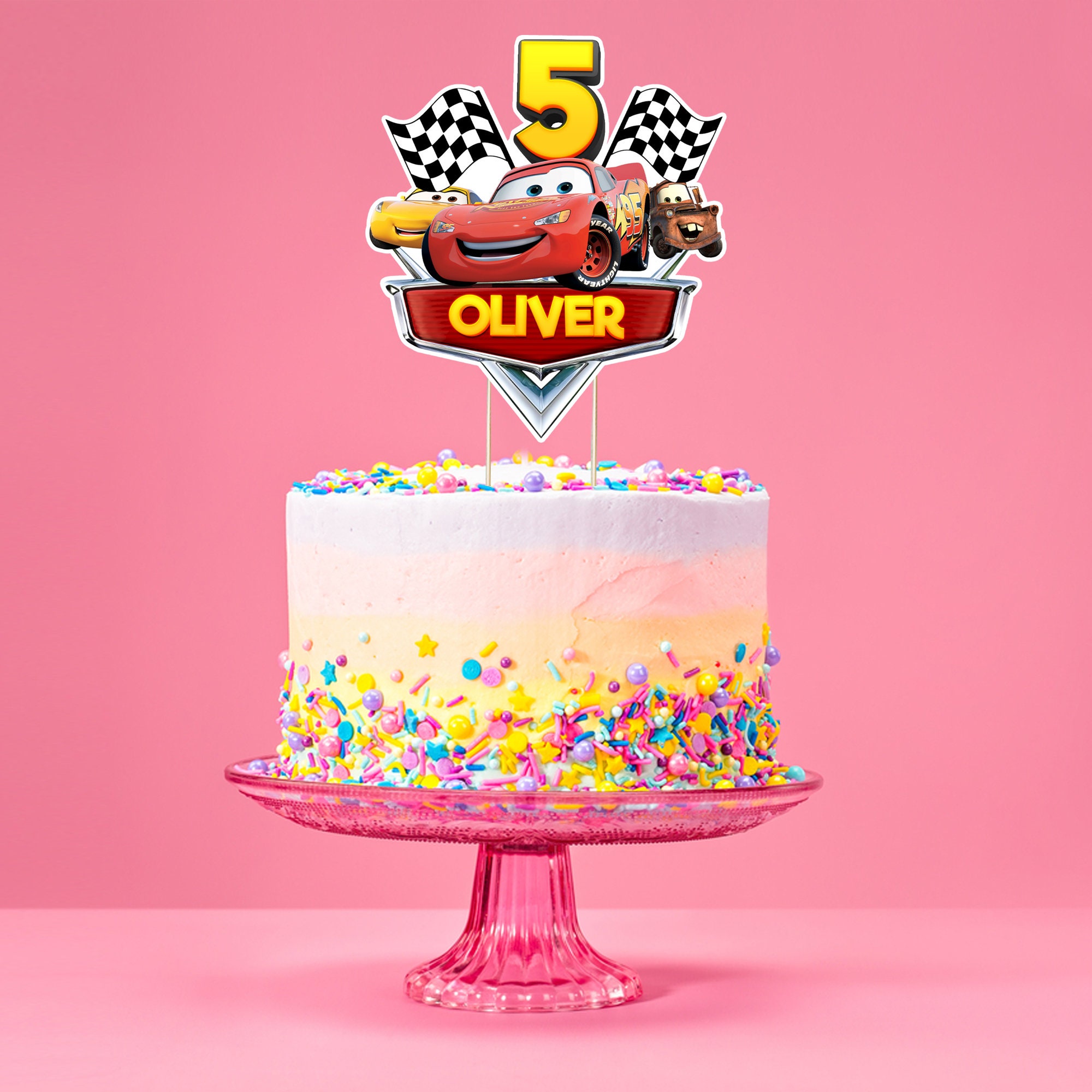 Printable Cars Cake Topper Cars Birthday Party Cake Etsy Australia