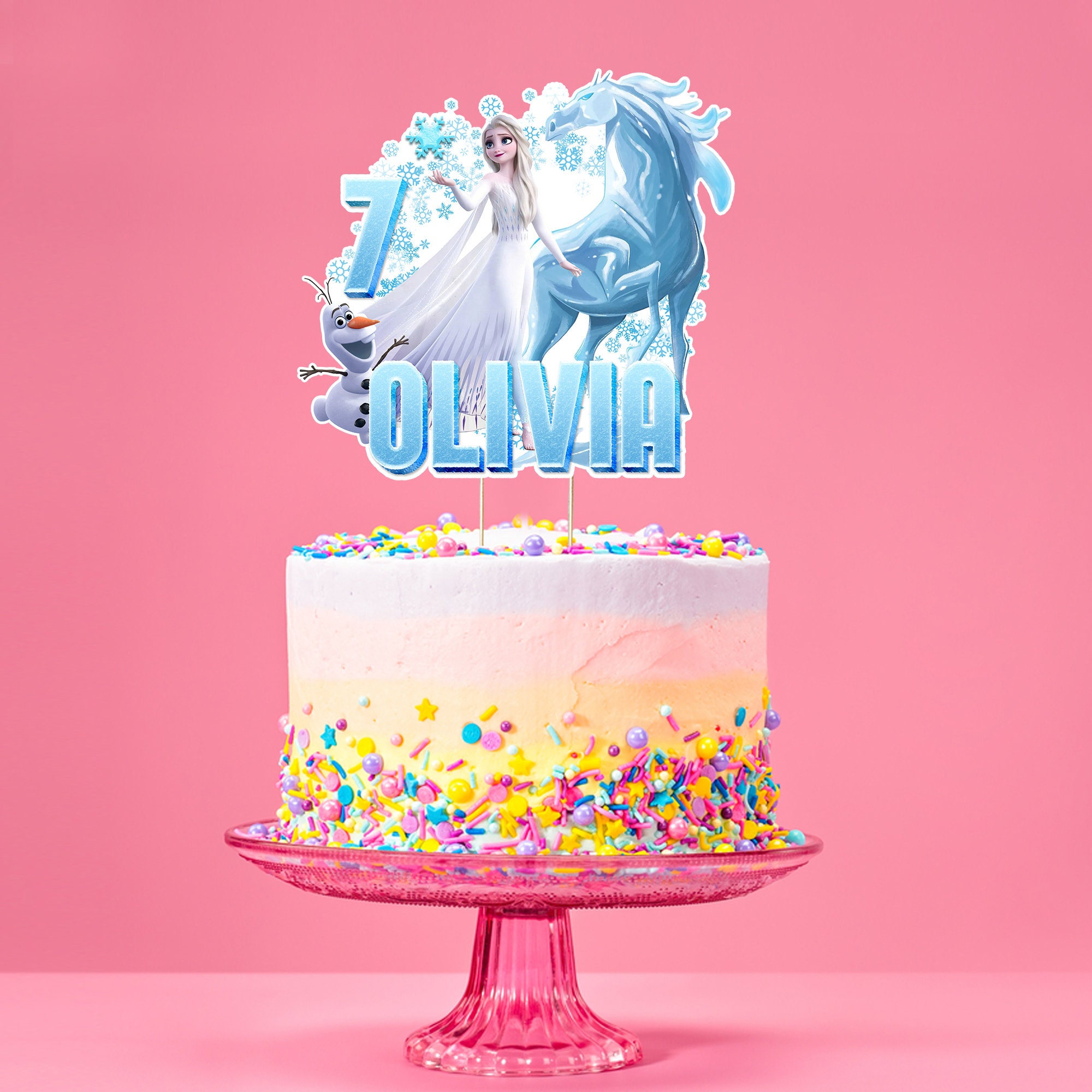 Printable Frozen Elsa Cake Topper Frozen Elsa Birthday Party Etsy