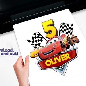 Printable Cars Cake Topper, Cars Birthday Party Cake Topper,cars ...