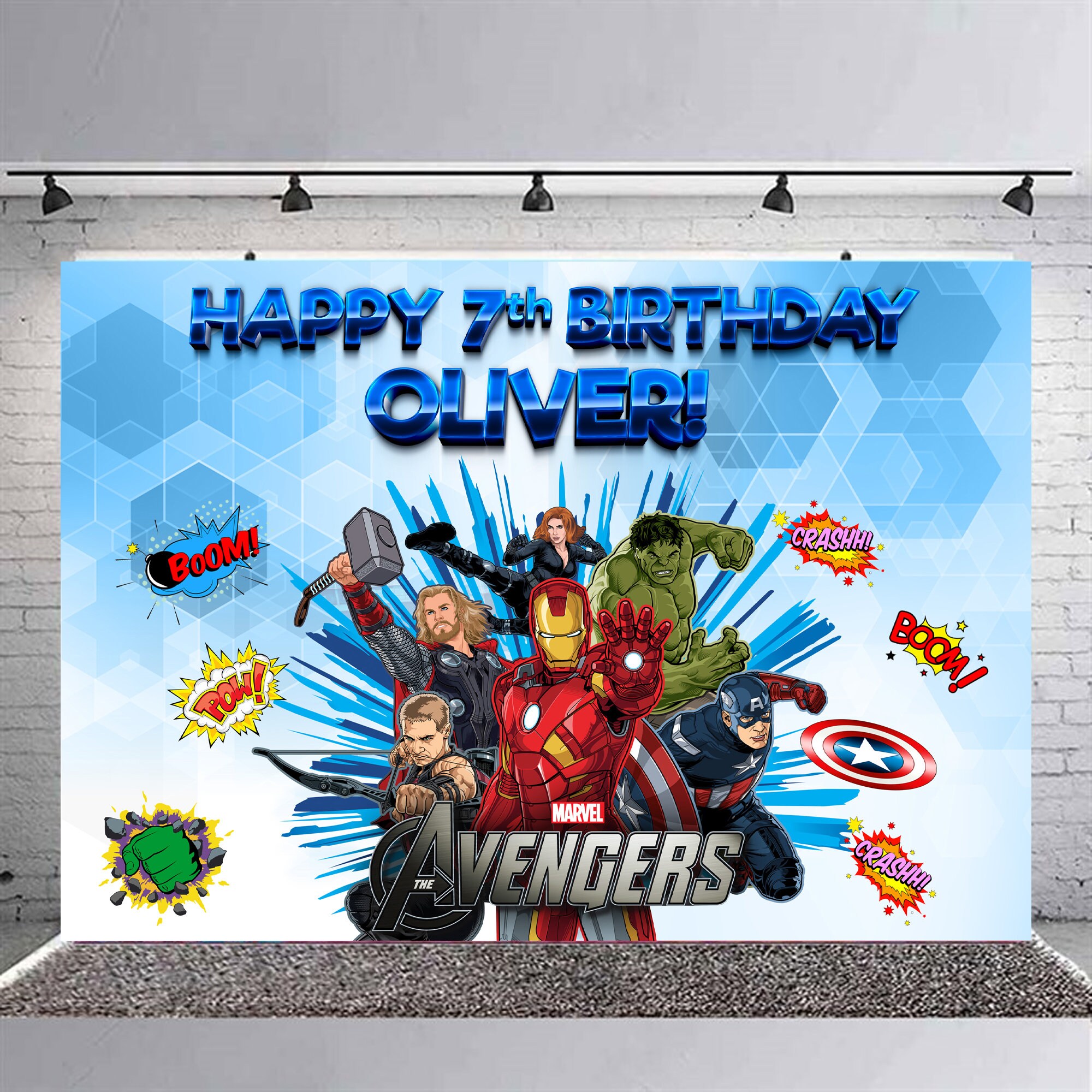 Bannière anniversaire Avengers bannière anniversaire Avengers fête Avengers  cadeaux Avengers bannière Avengers panneau fête super-héros-Avengers -   France