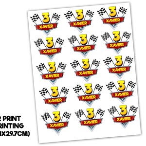 Printable Cars Custom Photo Cupcake Topper, Personalised Cars Cupcake ...