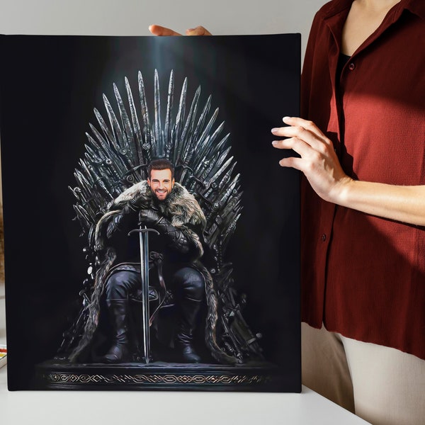 Thrones Custom Portrait, Get Your Own Thrones Portrait from your photo, Thrones caricature,Digital File Only