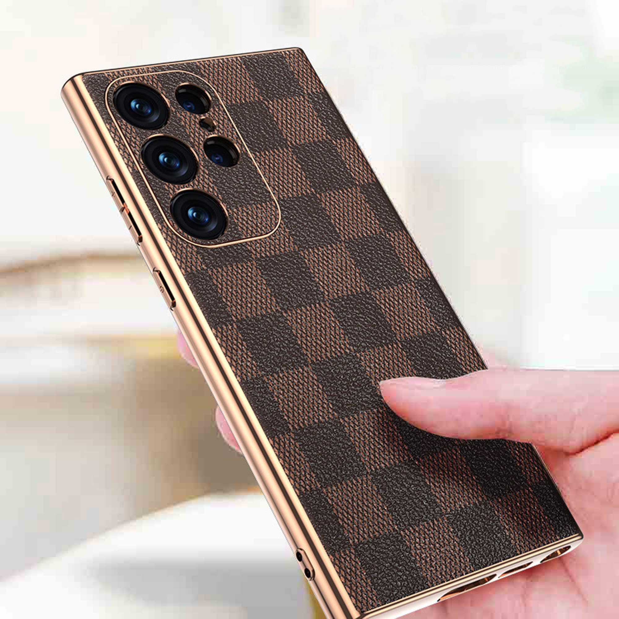 $26.65 Classic Flower LV Protective Leather Back Case For iPhone