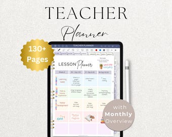 Digital Teacher Planner 2026 2027 DATED Lesson Planner, Academic Planner for Goodnotes, Notability, Noteshelf, iPad, Android, Samsung