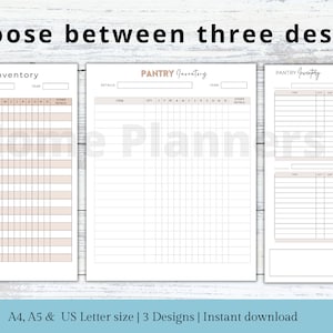 Food Inventory Tracker Pages Printable Kitchen Inventory,Pantry Inventory, Freezer Inventory,Spice Inventory, Fridge Inventory,Food List PDF image 2