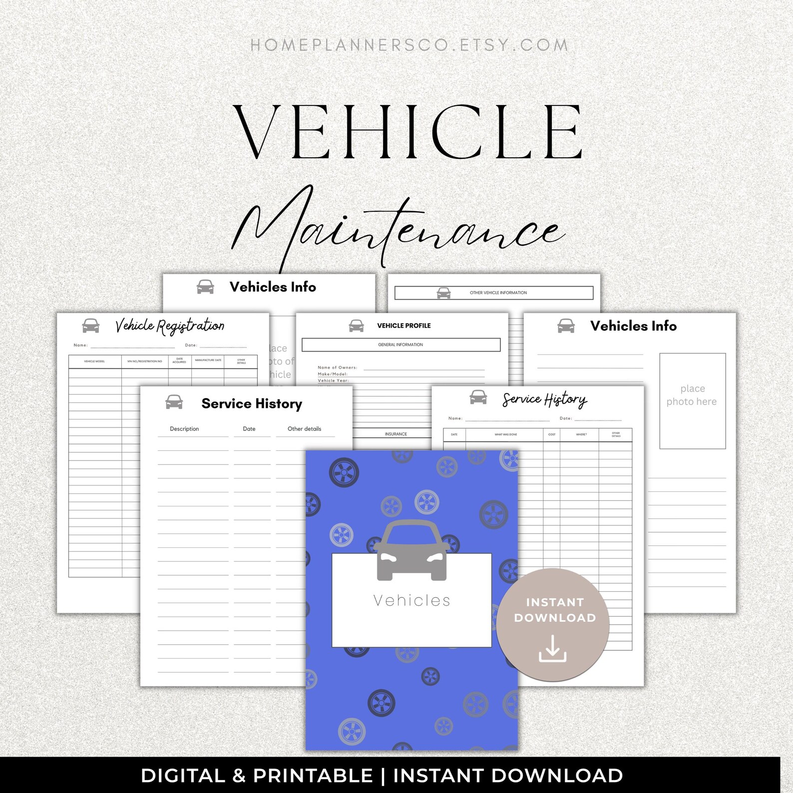 Printable Vehicle Maintenance Log | Car Maintenance Checklist, Vehicle ...