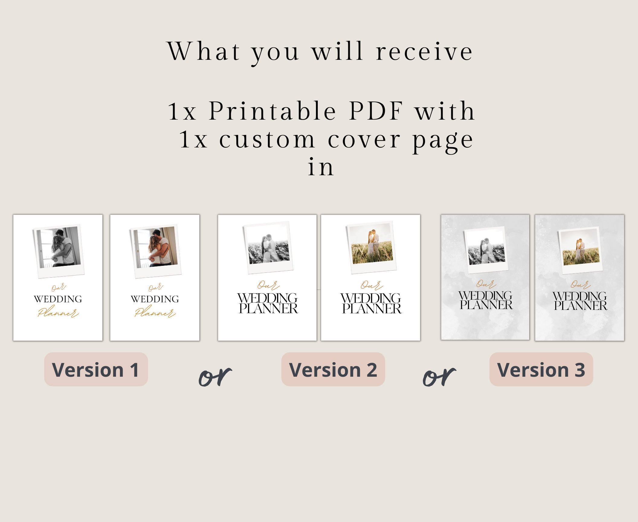 Custom Wedding Planner Cover Page Custom Wedding Planner Etsy