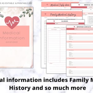 EDITABLE Emergency Binder Plus, Family Binder, Life Planner, Emergency Planner Plus, "What If" Binder, Military Binder,Fillable Editable PDF image 4