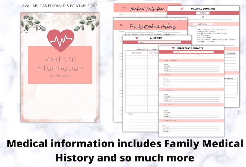 EDITABLE Emergency Binder Plus, Family Binder, Life Planner, Emergency Planner Plus, "What If" Binder, Military Binder,Fillable Editable PDF image 4
