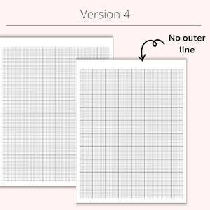 10 Squares per Inch Graph Paper Bundle, Printable Cross Stitch Paper ...