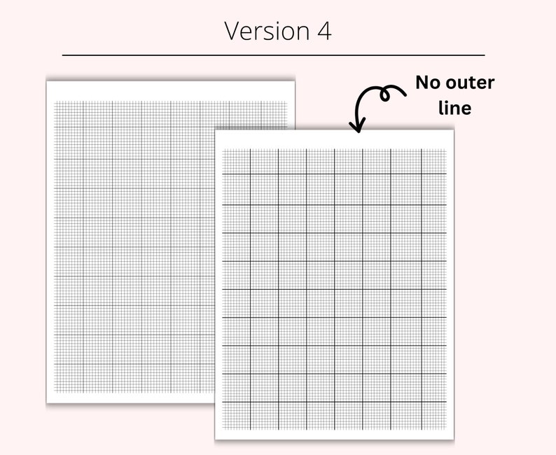10 Squares per Inch Graph Paper Bundle, Printable Cross Stitch Paper ...