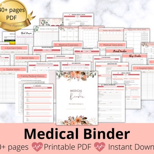 Medical Planner,Medical Binder,Health Tracker,Blood Pressure Log,Sleep Habit Tracker,Medical Planner Bundle, Health Binder,Wellness Planner,